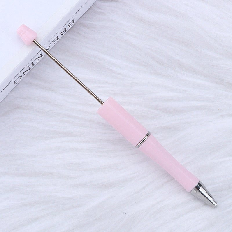 153F. Beadable DIY pink and purple gliter pen - Romo bead